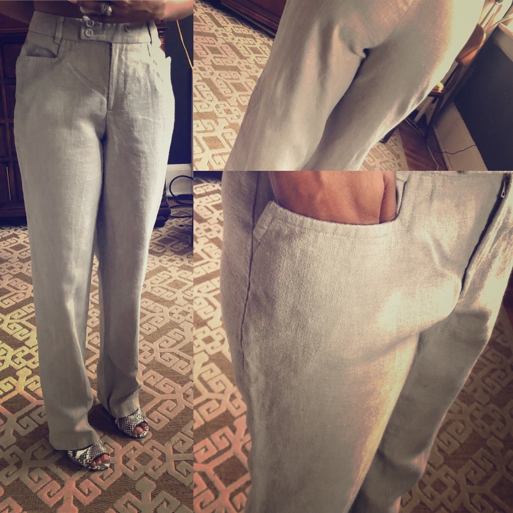 INSIGHT Ramie straight leg pants